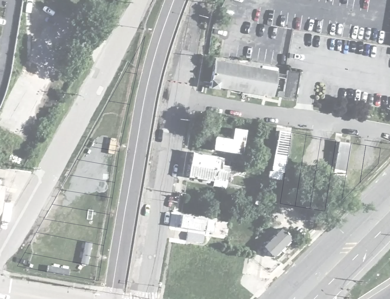 Mapshaper view of the selected vacant parcel